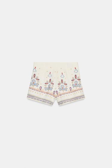 SHORT BRODÉ - Écru de Zara - Image 5