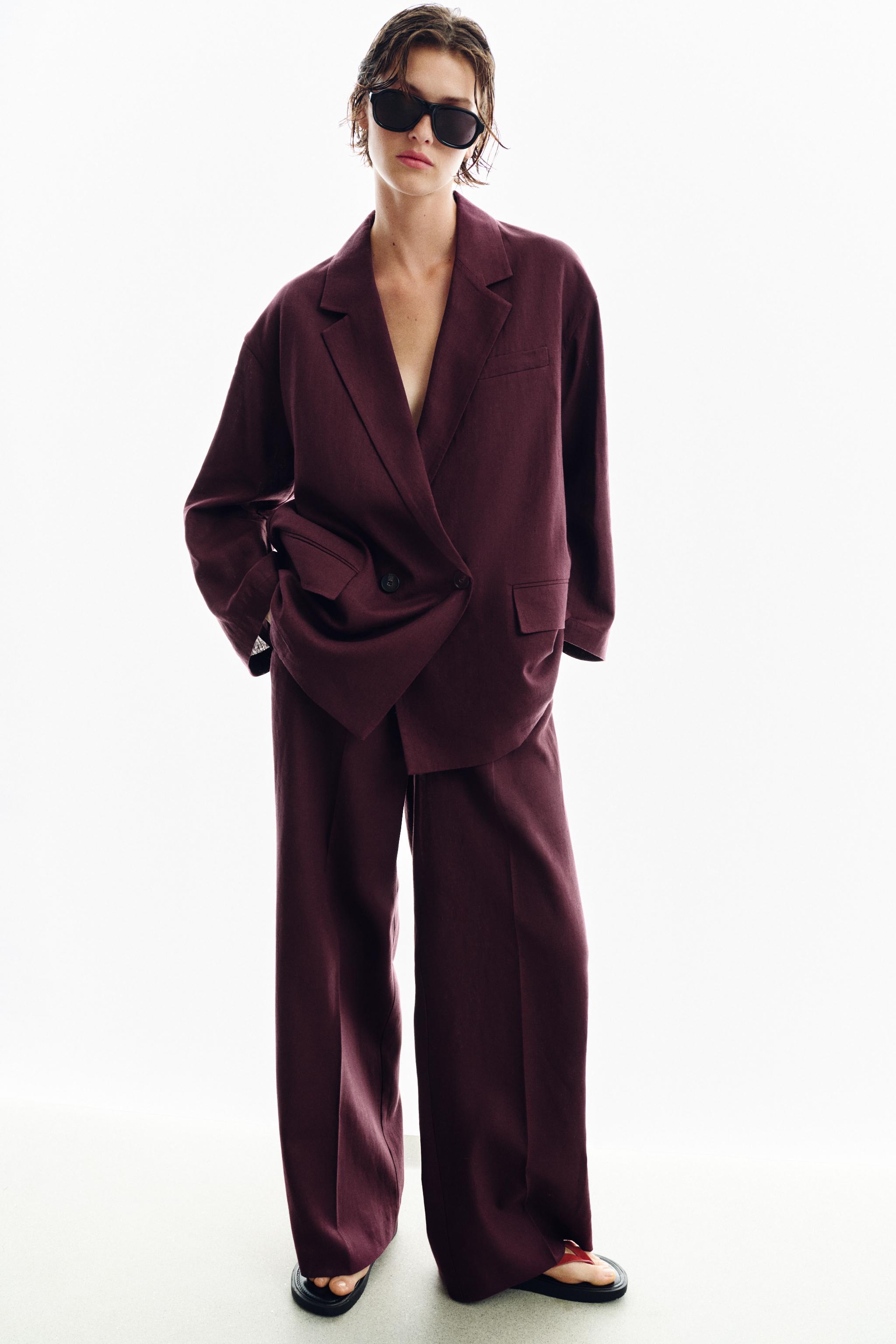 STRAIGHT LEG LINEN PANTS