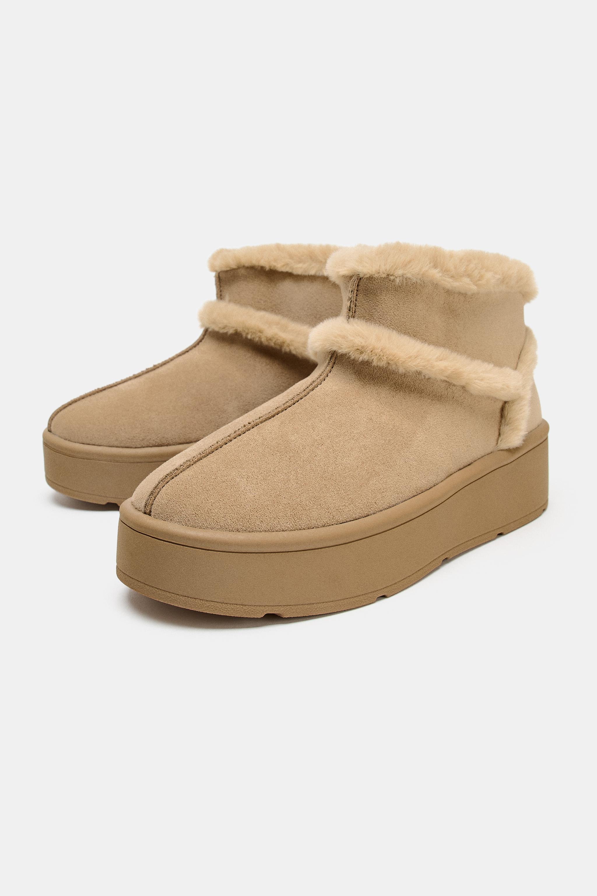 FAUX FUR SOFT ANKLE BOOTS