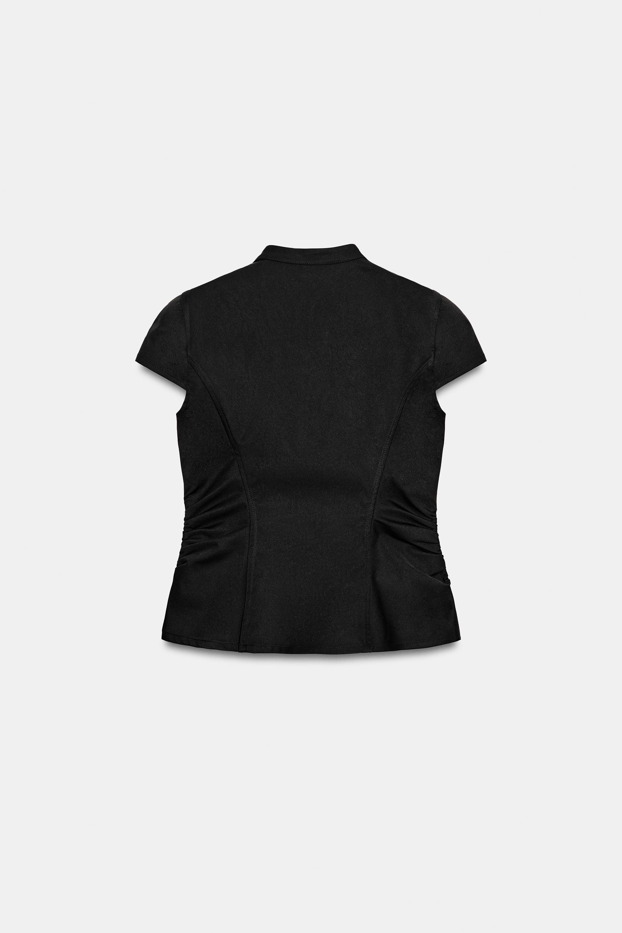 RUCHED ZIP TOP