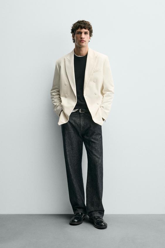 DOUBLE BREASTED CORDUROY BLAZER