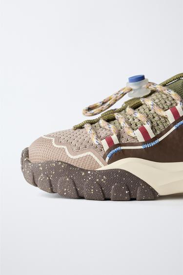 SOCK-STYLE TRAINERS - Khaki Green by Zara - Image 3