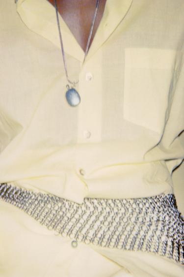 Zara MESH METAL BELT - Silver