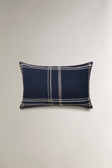 DYED THREAD CUSHION COVER - Blue by Zara