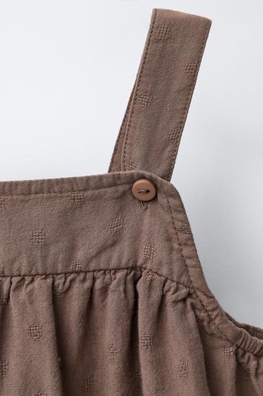 EMBROIDERED LACE JUMPSUIT - Brown by Zara - Image 2