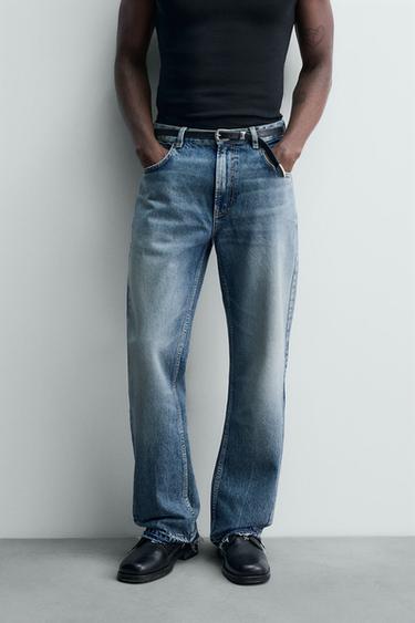 JEANS FLARE FIT ROTOS - Azul medio de Zara