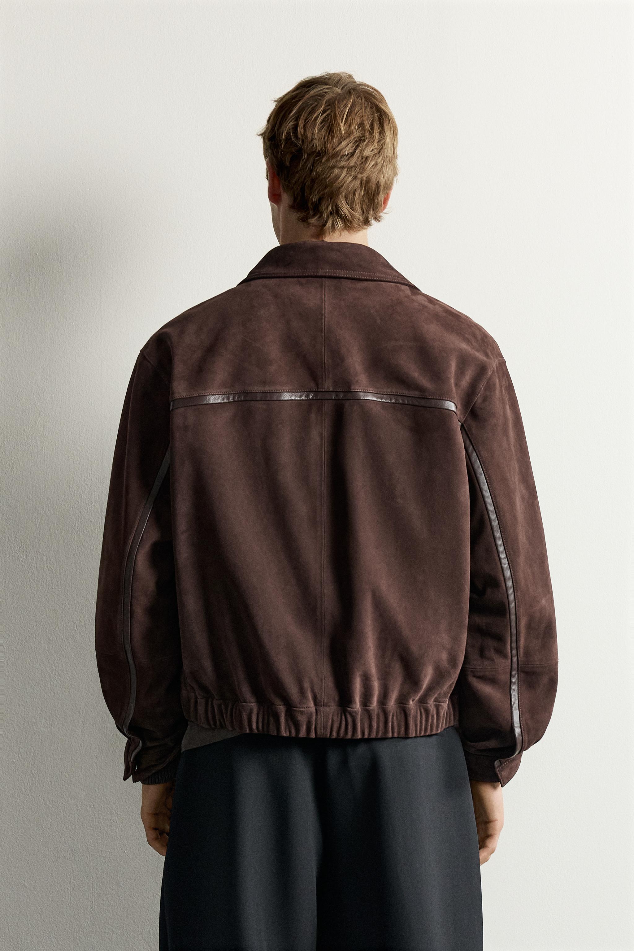RELAXED FIT SUEDE LEATHER JACKET
