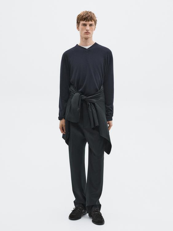 Wool and cashmere knit V-neck sweater - LIMITED