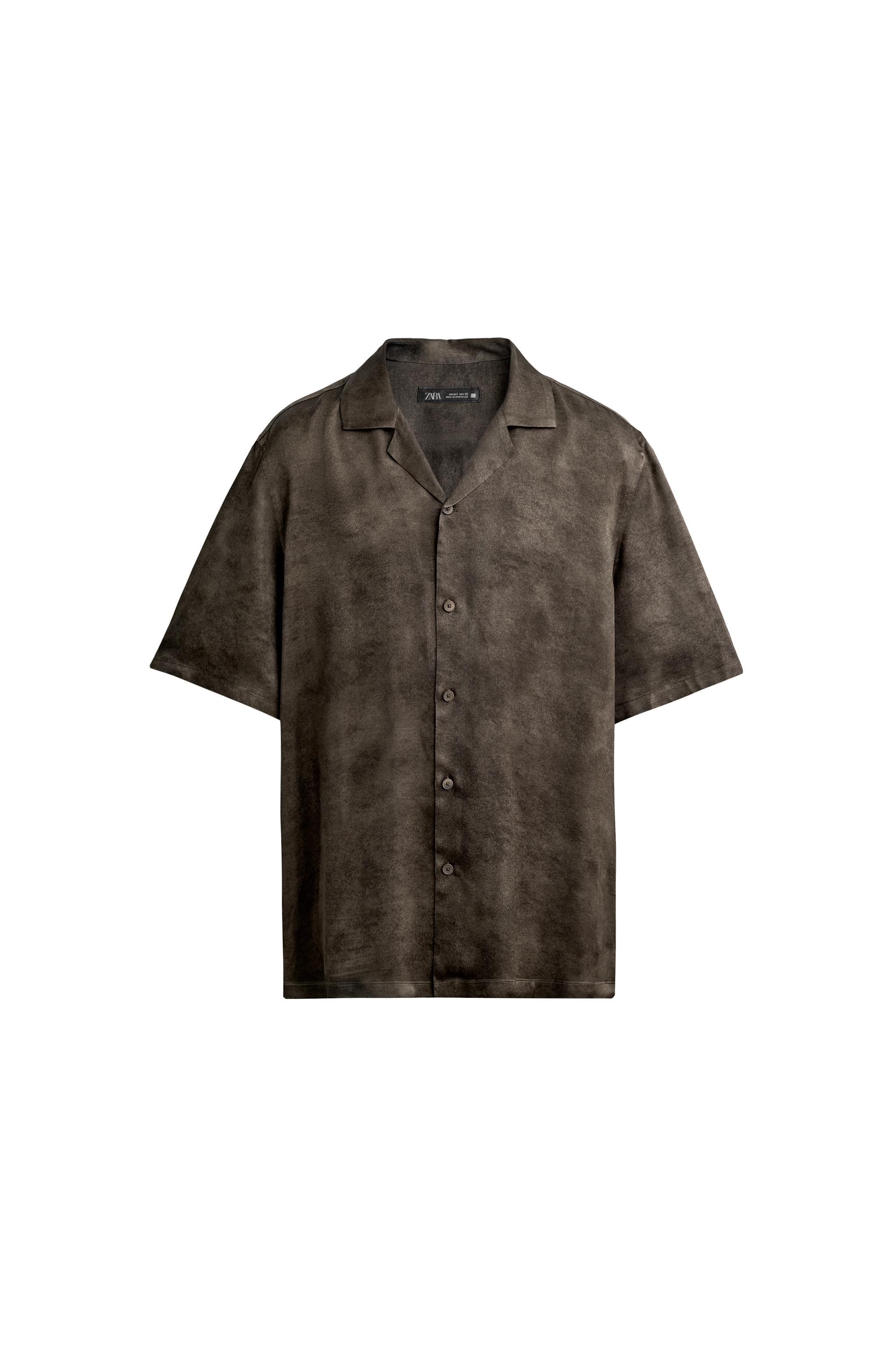 CAMISA SATINADA ESTAMPADO EFECTO LAVADO