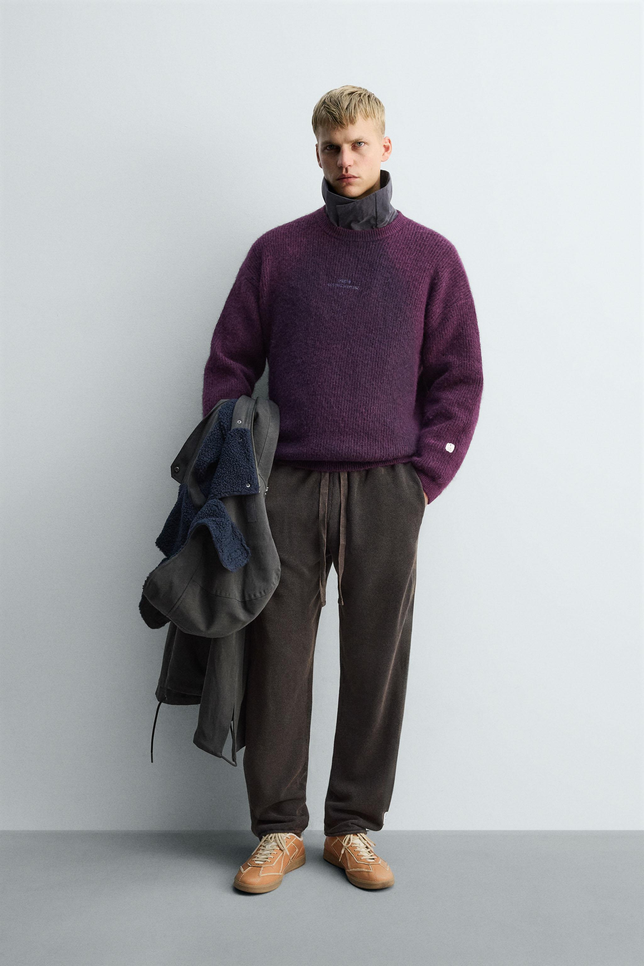 JERSEY LOGOS SPRAY X SR_A - パープル | ZARA Japan / 日本