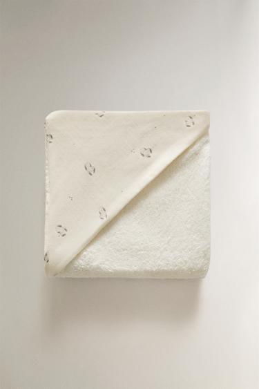BUNNY HOODED BABY TOWEL - Cream by Zara - Image 2