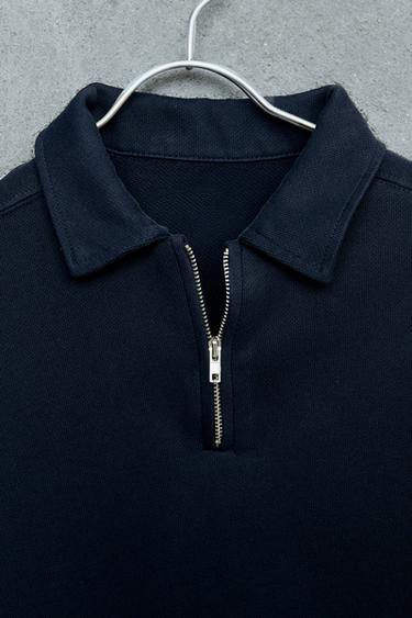 STORIESZ - ZIP-UP SWEATSHIRT POLO - Blue by Zara - Image 2