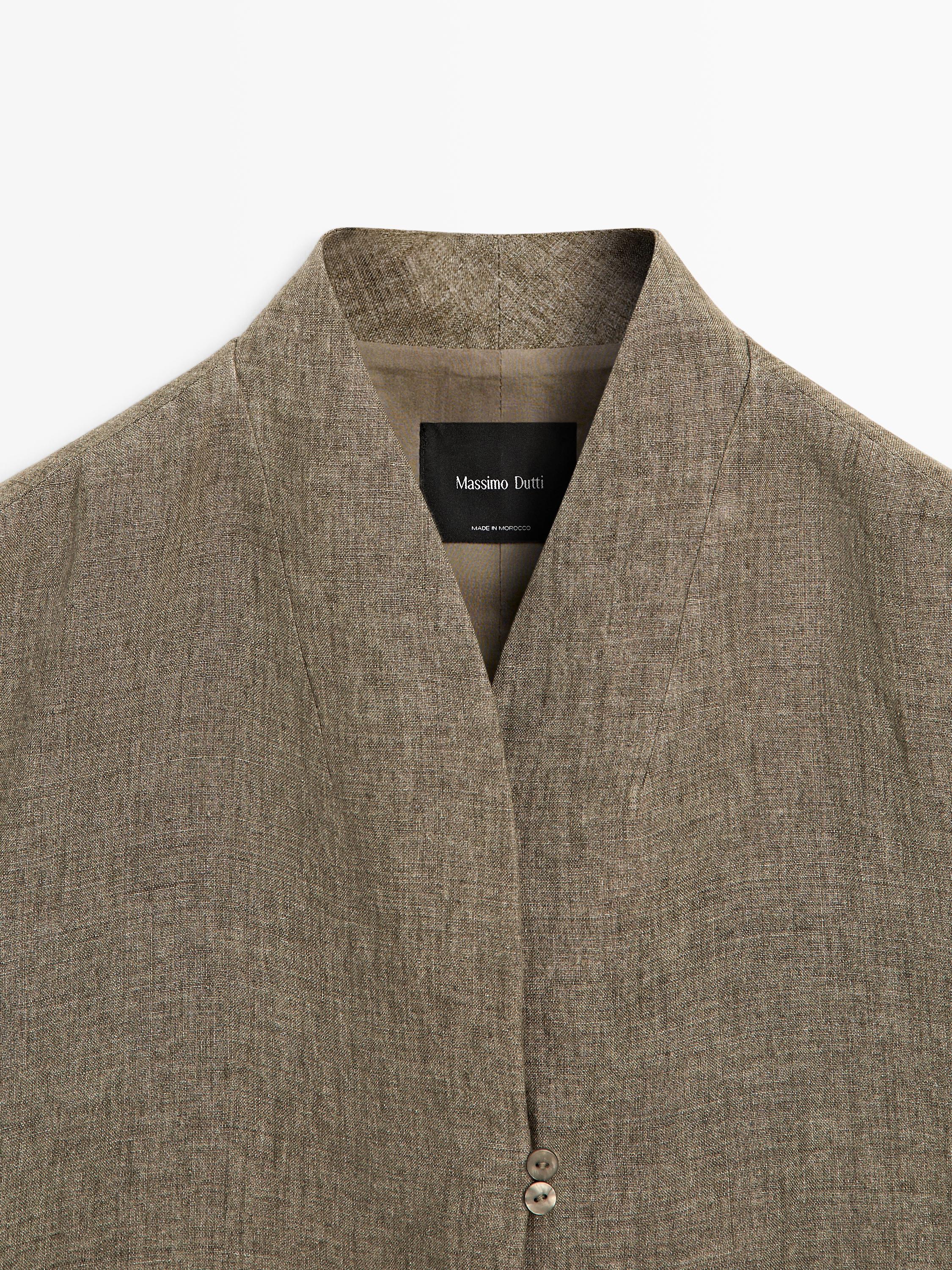 Veste sans manches 100 % lin