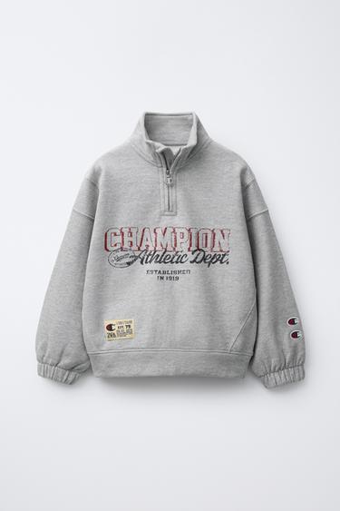 Zara CHAMPION ® X ZARA TEXT SWEATSHIRT - Gray marl