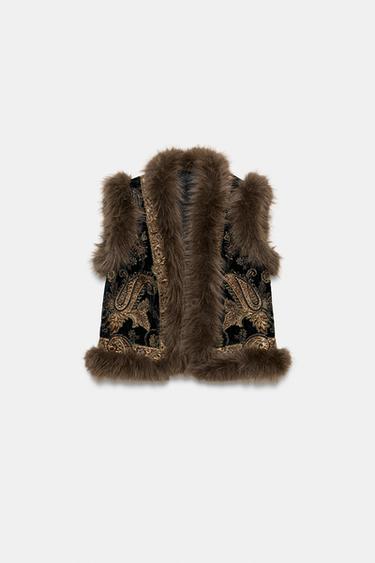 GILET BRODÉ ZW COLLECTION ÉDITION LIMITÉE - Noir de Zara - Image 4