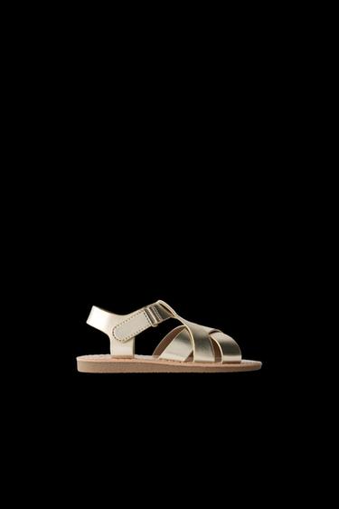 METALLIC SANDALS - Gold by Zara - Image 0