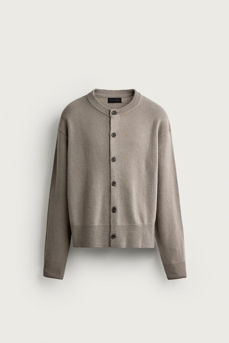Cardigan relaxed fit mezcla lana