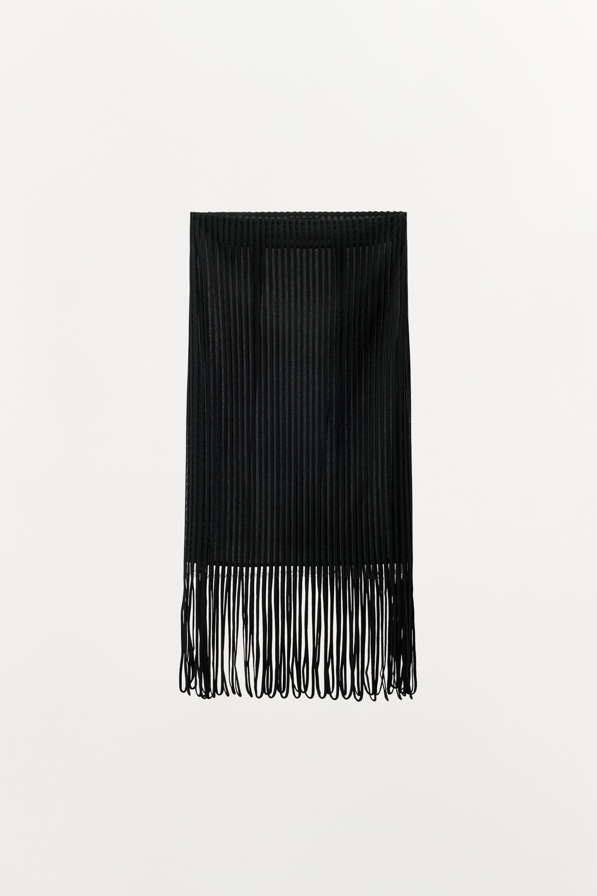 JUPE À BANDES FRANGES