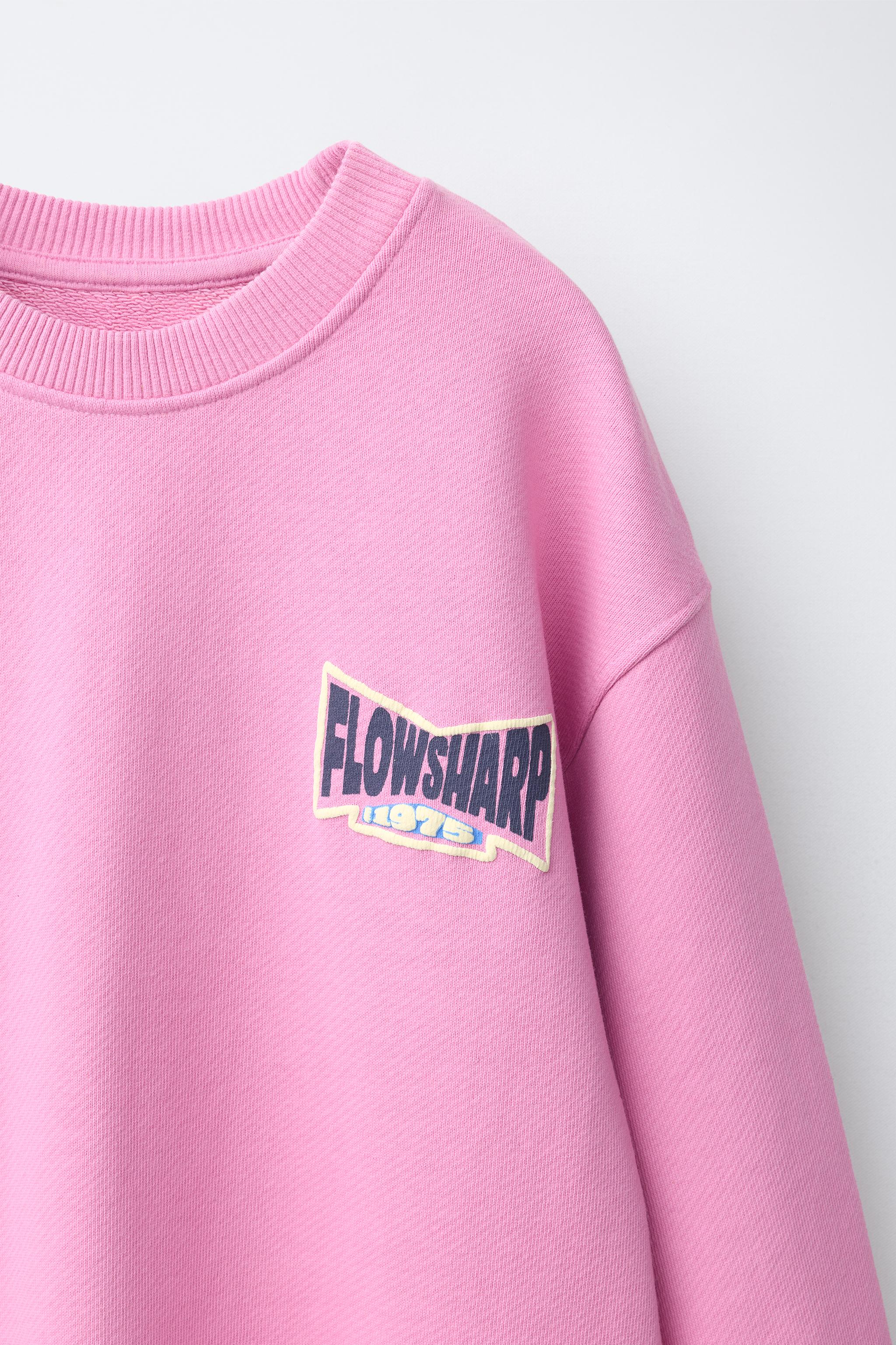 Zara RAISED TEXT SWEATSHIRT — фото 3