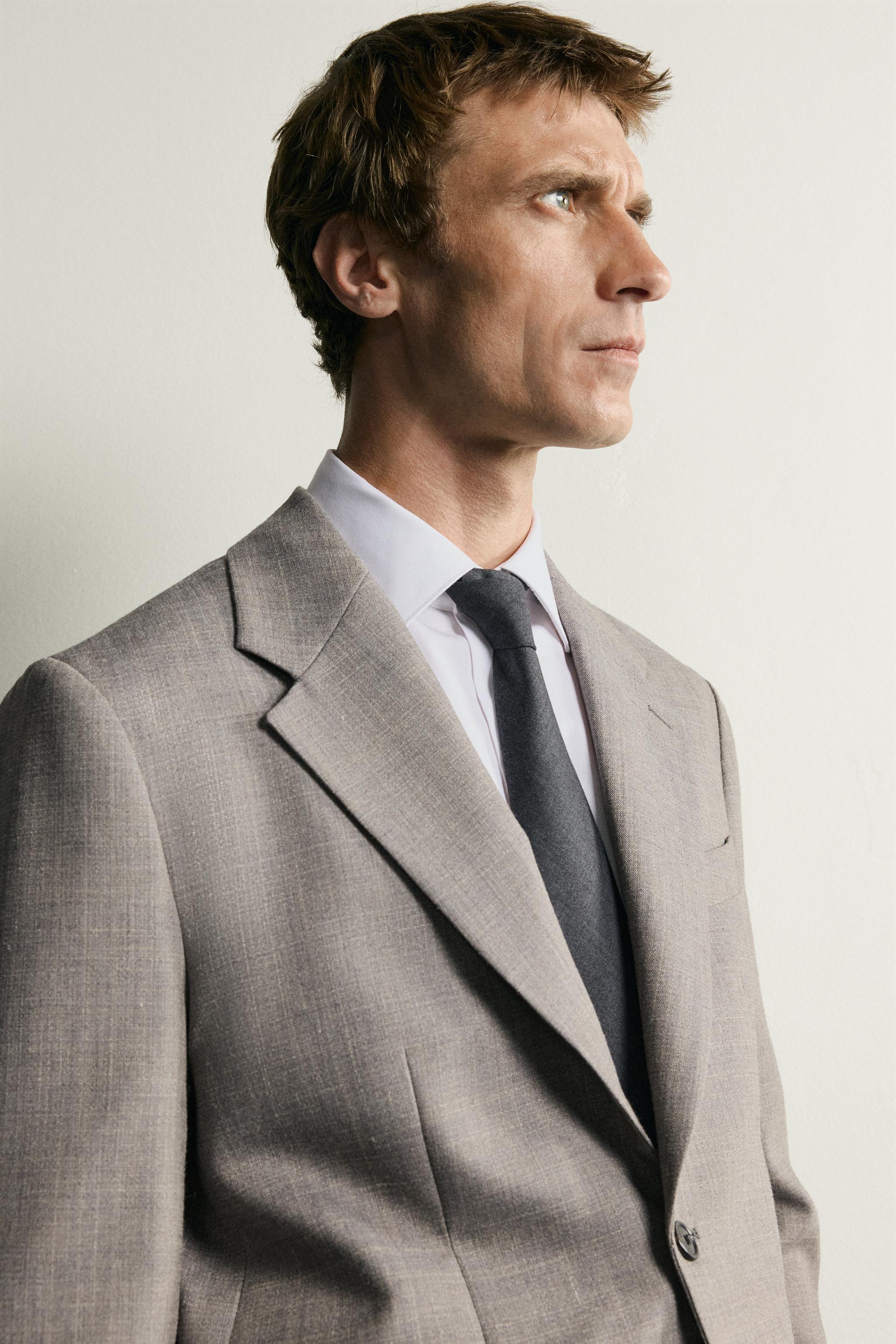 REGULAR FIT WOOL SUIT BLAZER