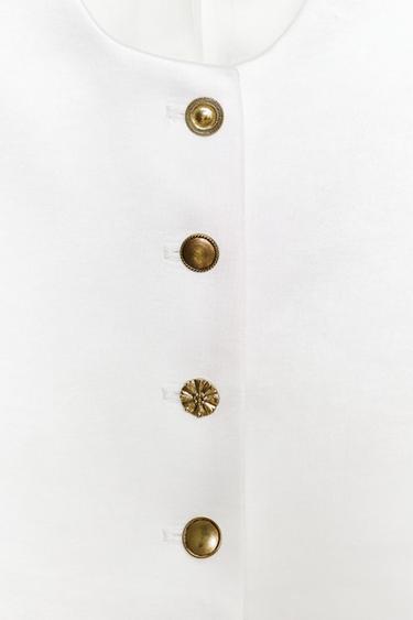 ZW COLLECTION SATIN WAISTCOAT - White by Zara - Image 6