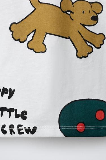 T-SHIRT IMPRIMÉ CHIEN - Blanc cassé de Zara - Image 3