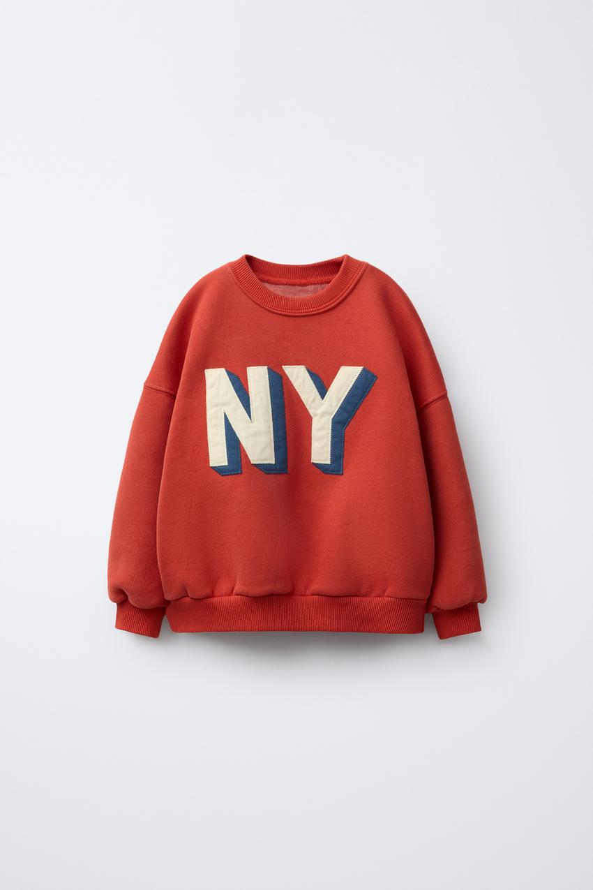sweatshirt zara shirt dress with slogan