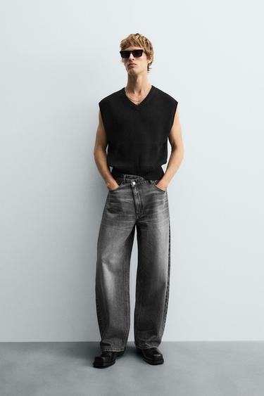 BALLOON FIT JEANS - Grey by Zara