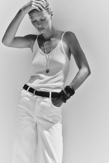 JEAN Z1975 CULOTTE TAILLE HAUTE CEINTURE - Blanc de Zara - Image 6