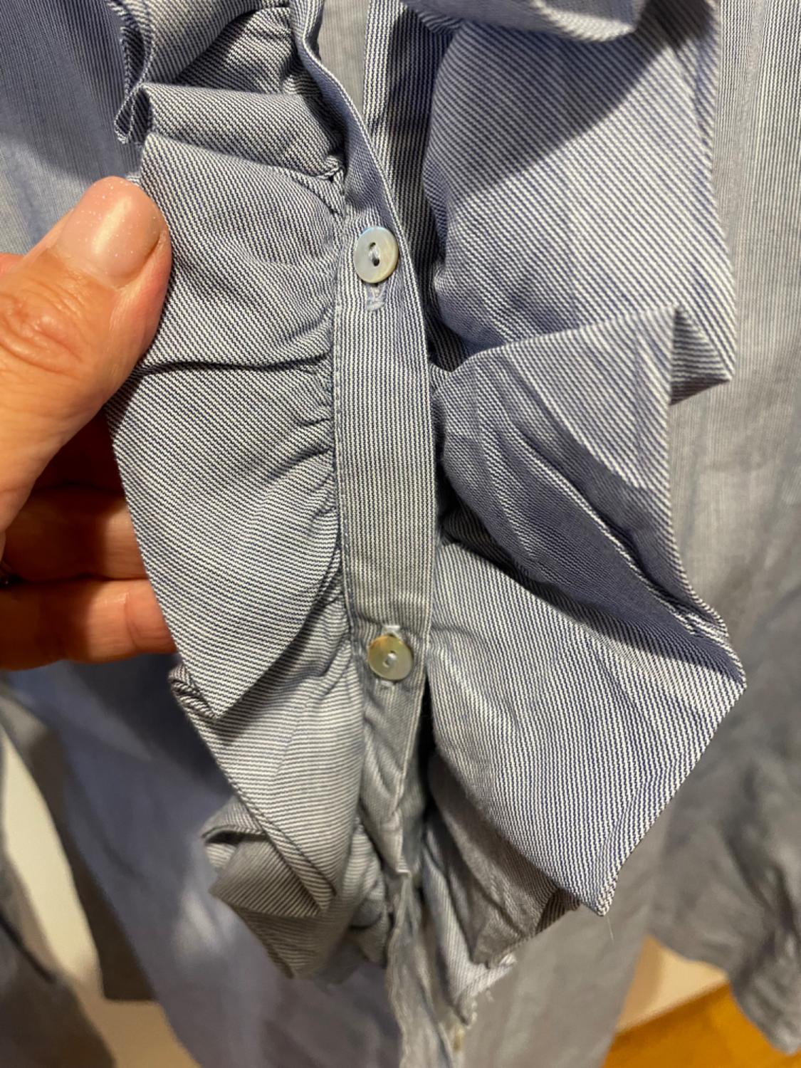CAMICIA VOLANTS RIGHINE PICCOLISSIME BLU BIANCO TG XL - Image 5