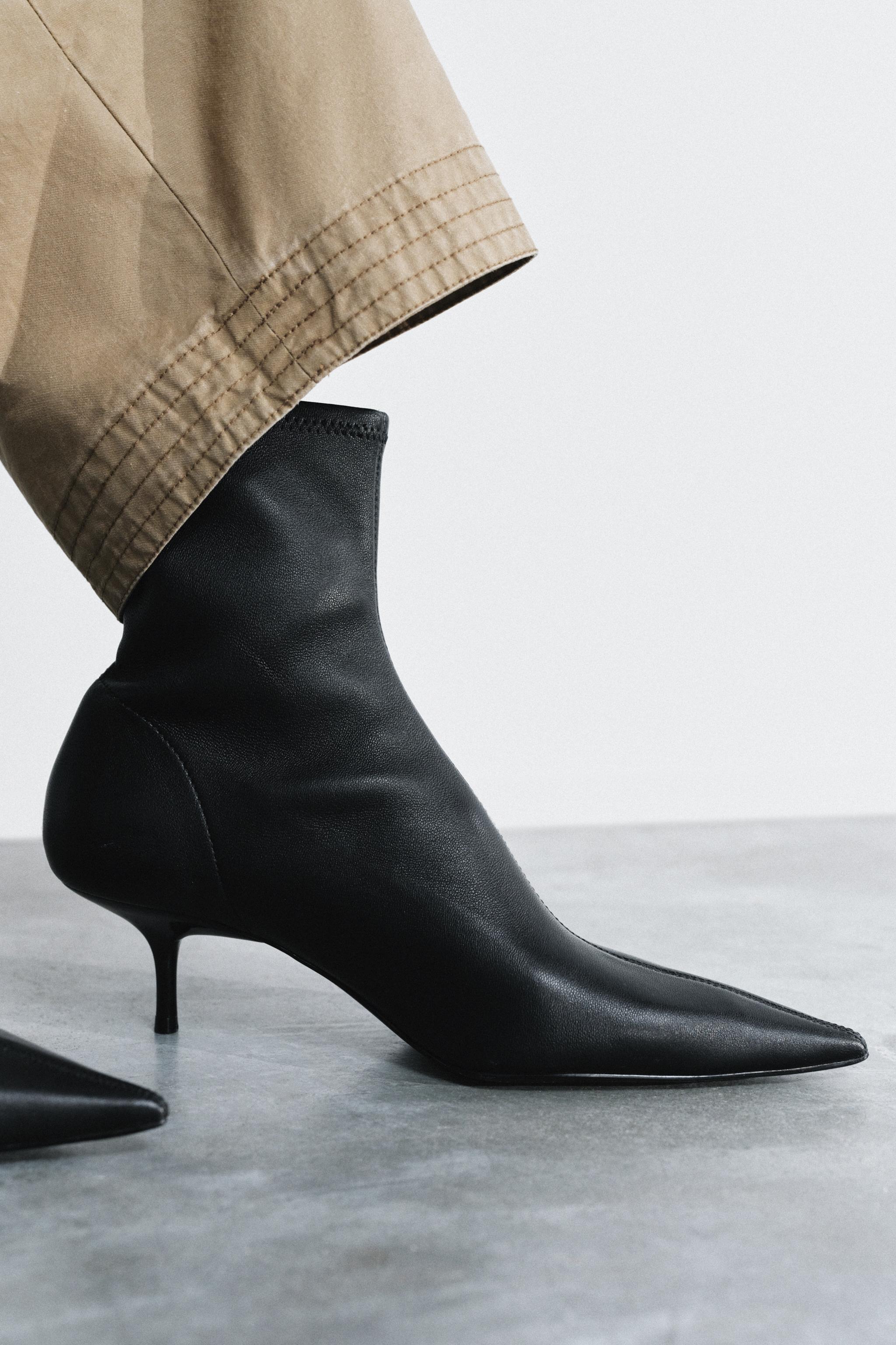 LIMITED EDITION LEATHER HEELED ANKLE BOOTS