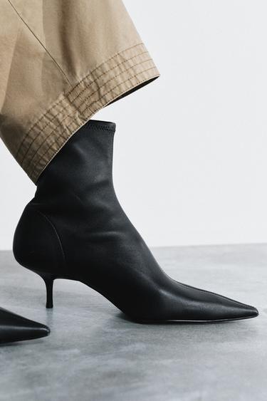 LIMITED EDITION LEATHER HEELED ANKLE BOOTS — Black 2