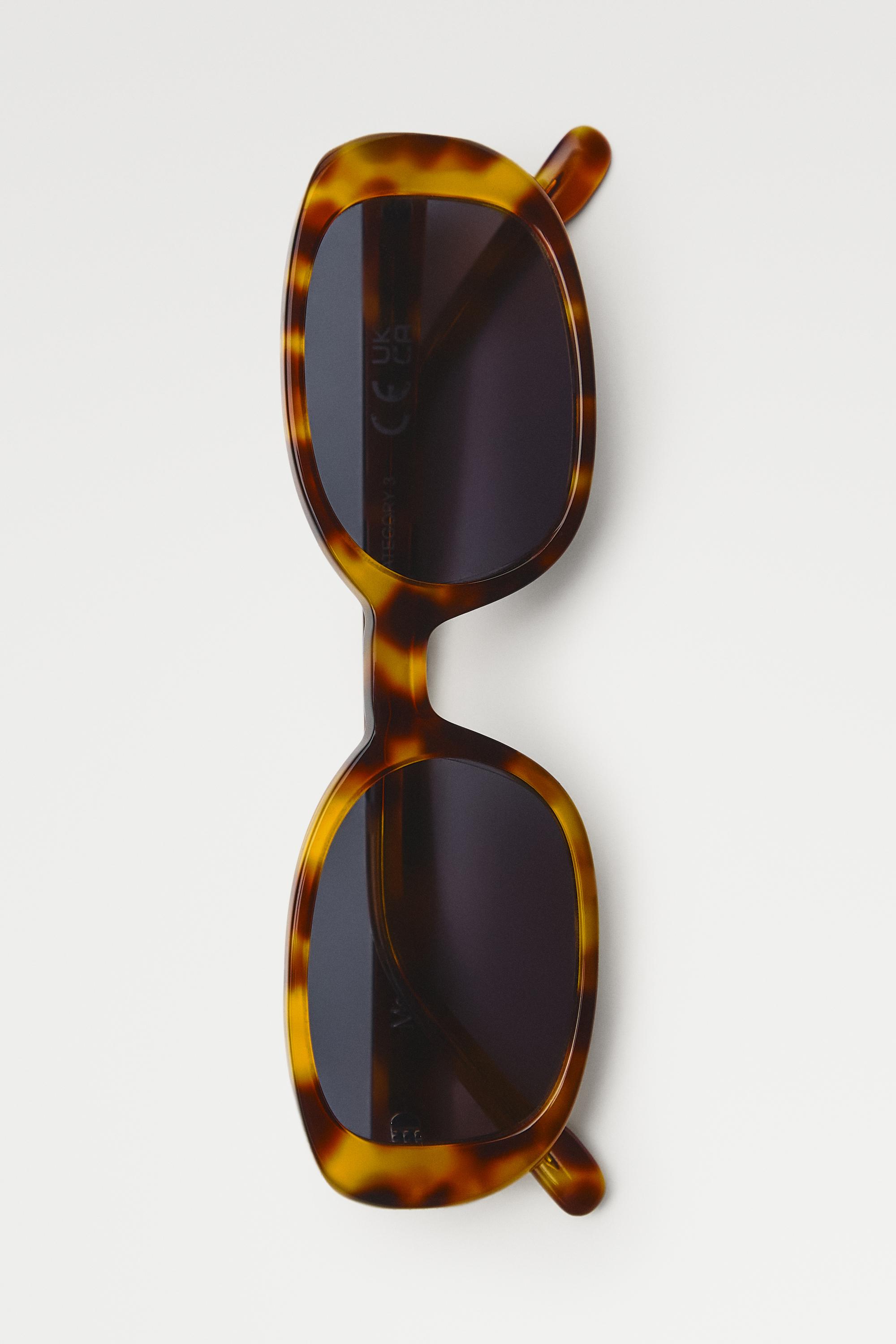 Oval tortoiseshell-effect sunglasses — Aquamarine
