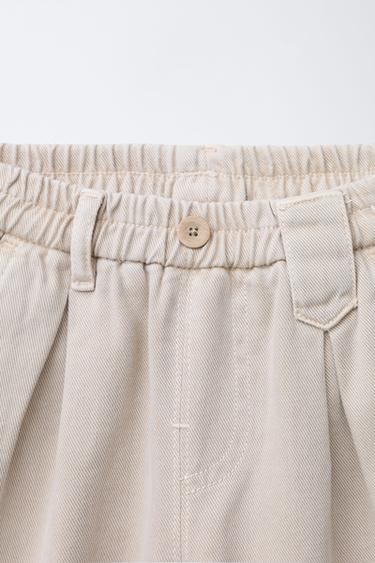 BALLOON PLEATED TROUSERS - Ecru by Zara - Image 2