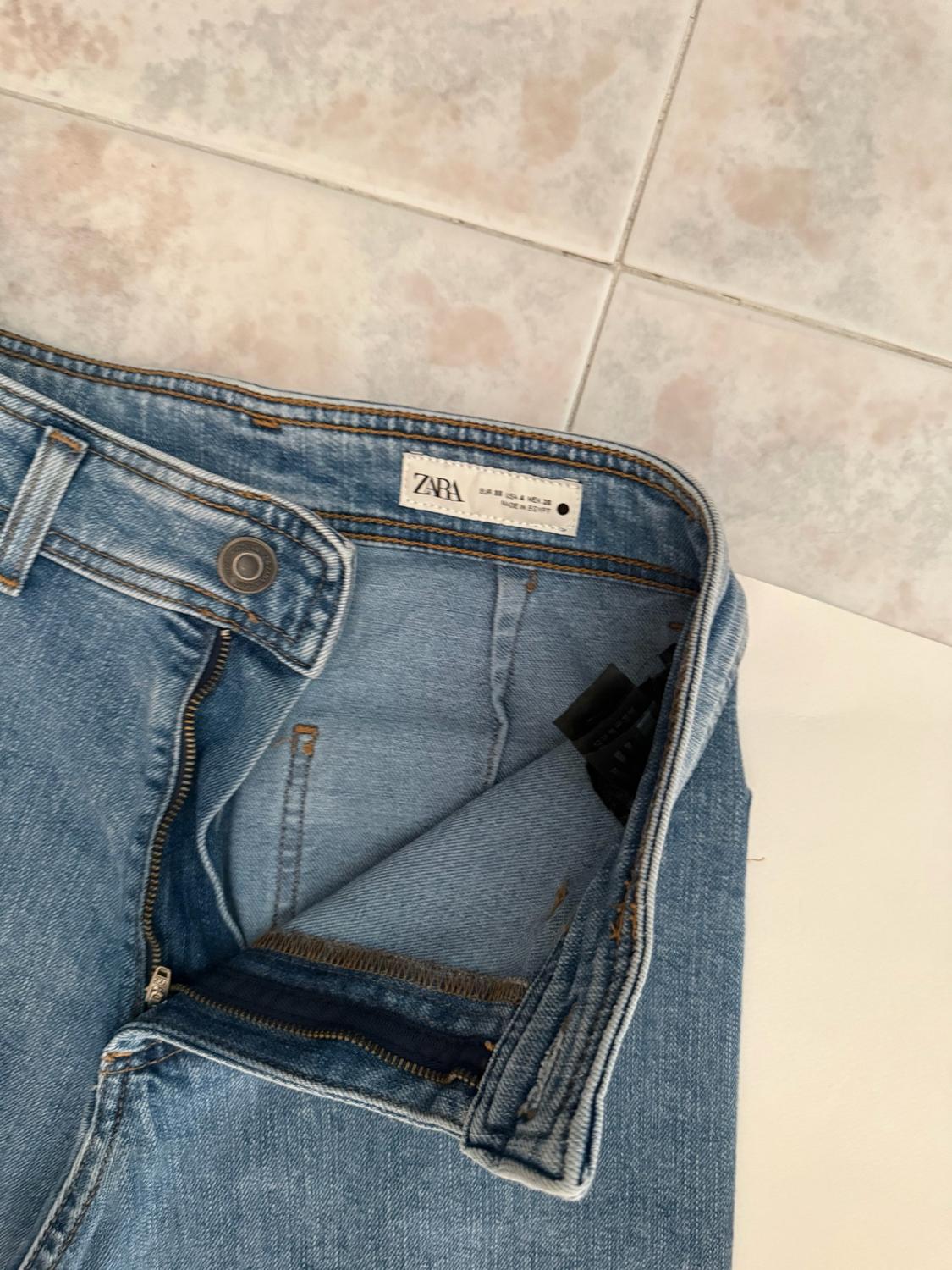 ZW COLLECTION MARINE STRAIGHT-LEG HIGH-WAIST JEANS - Image 2