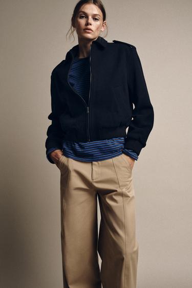 PANTALON CAROTTE ZW COLLECTION - whisky clair de Zara - Image 4