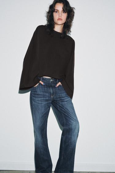 CAPE SLEEVE T-SHIRT - Chocolate by Zara