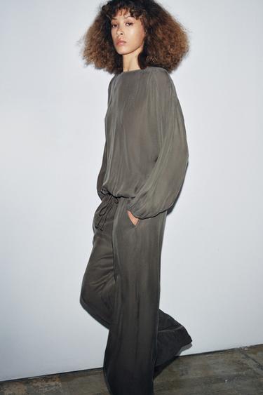 PANTALON FLUIDE ZW COLLECTION - Gris de Zara - Image 2