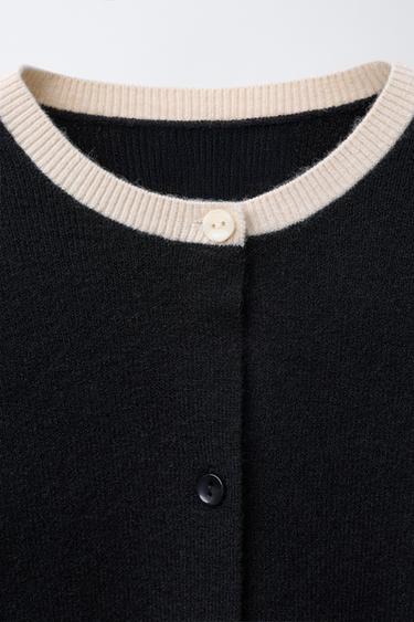 CARDIGAN WITH BOWS - Black by Zara - Image 2