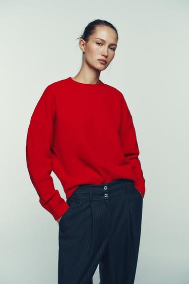 Zara 細條紋泡泡褲 - 海藍色 / 白色