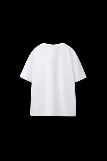 EINFARBIGES BASIC-T-SHIRT - Weiß von Zara