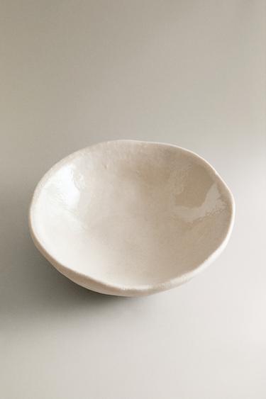 IRREGULAR CERAMIC BOWL - Oyster-white by Zara - Image 1