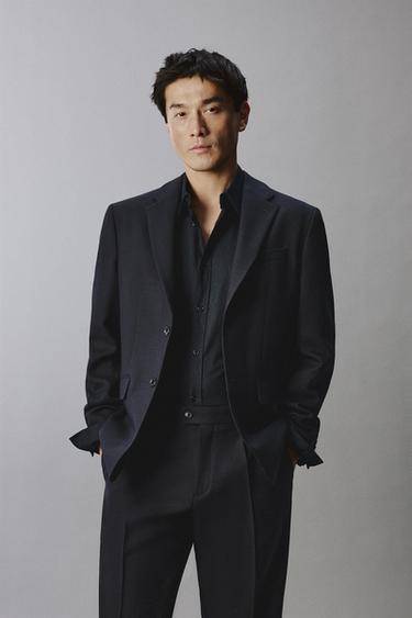 BLAZER TRAXE 100% LA ORIGINS - Mariño escuro de Zara