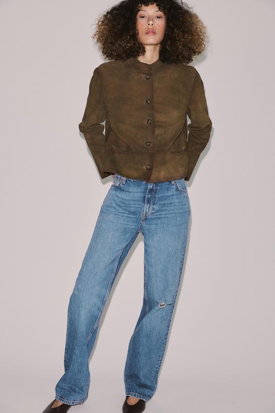 JEANS ZW COLLECTION BOOTCUT TIRO MEDIO - Azul medio de Zara - Imagen 0