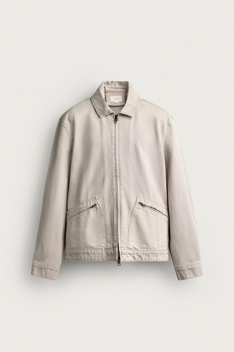 REGULAR FIT ZIP DENIM JACKET