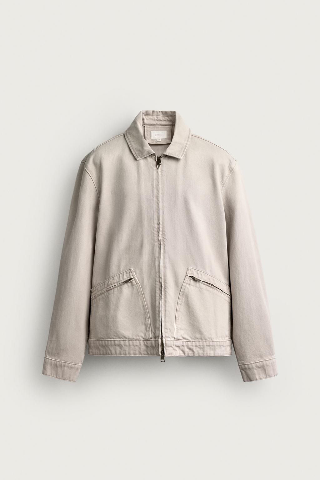 REGULAR FIT ZIP DENIM JACKET