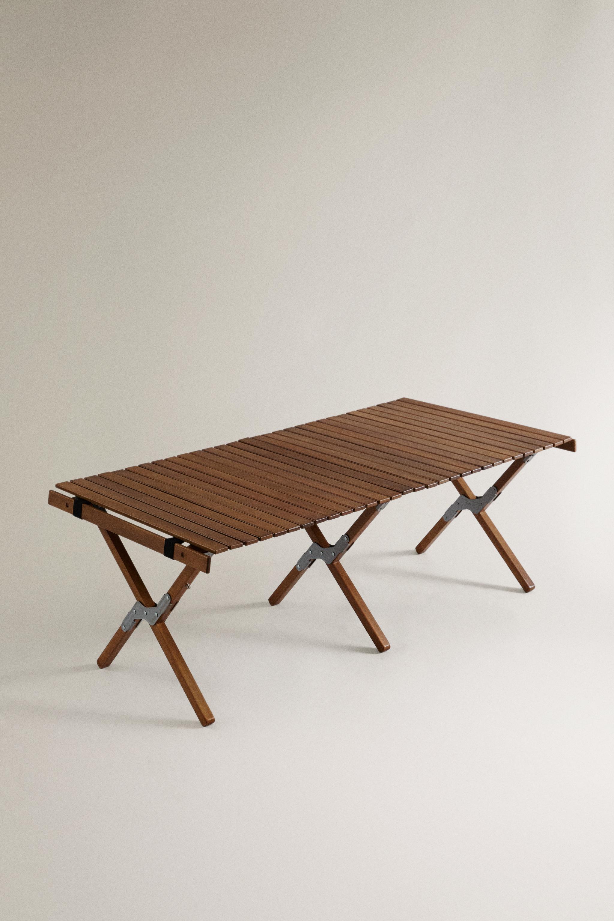 TABLE DE CAMPING PLIANTE EN BOIS DE HÊTRE