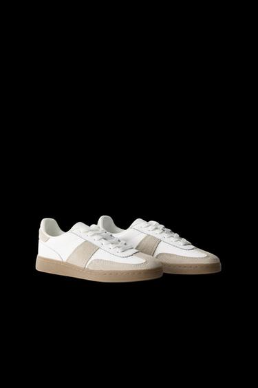 LEATHER PLIMSOLLS - White by Zara