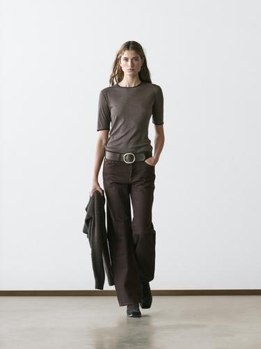 Zara Wide-leg jeans - Chocolate - Image 0