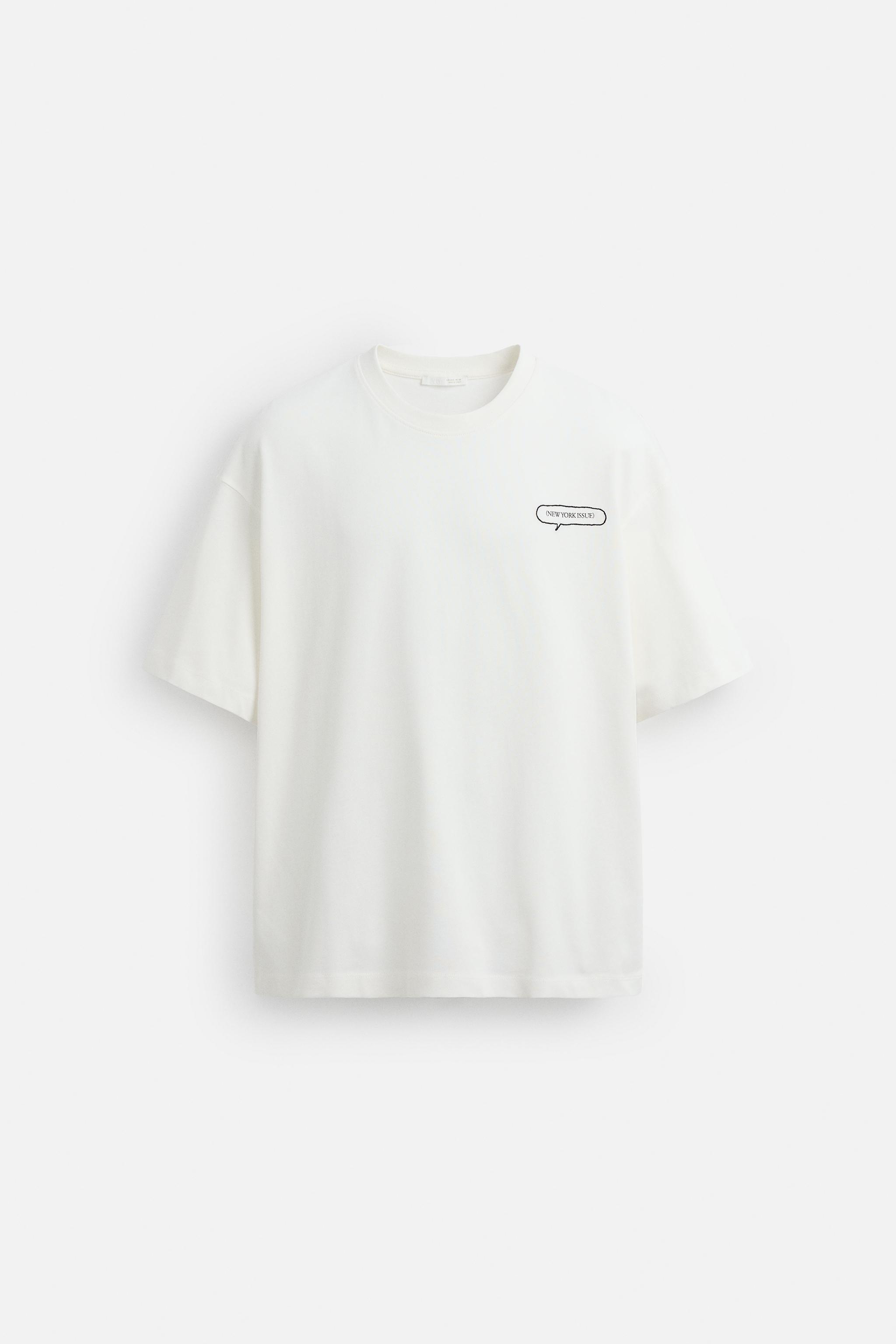 COMBINED EMBROIDERY T-SHIRT - White | ZARA United States